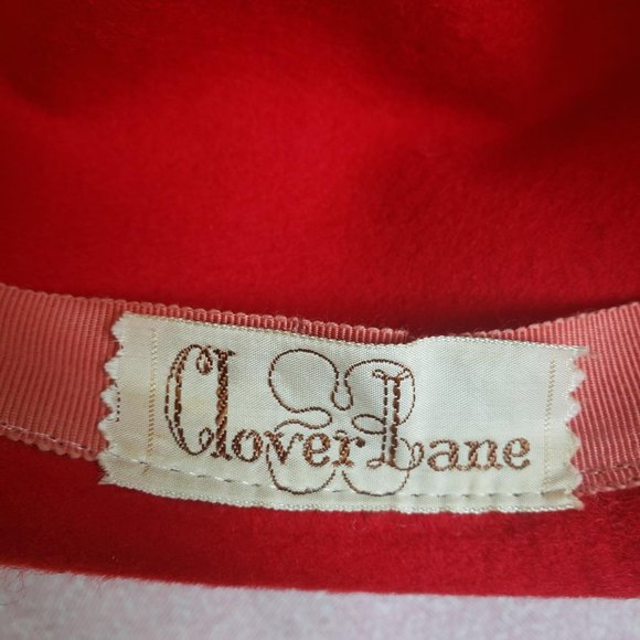 Vintage Clover Lane Felt Hat with Ribbon Trim - Picture 10 of 13